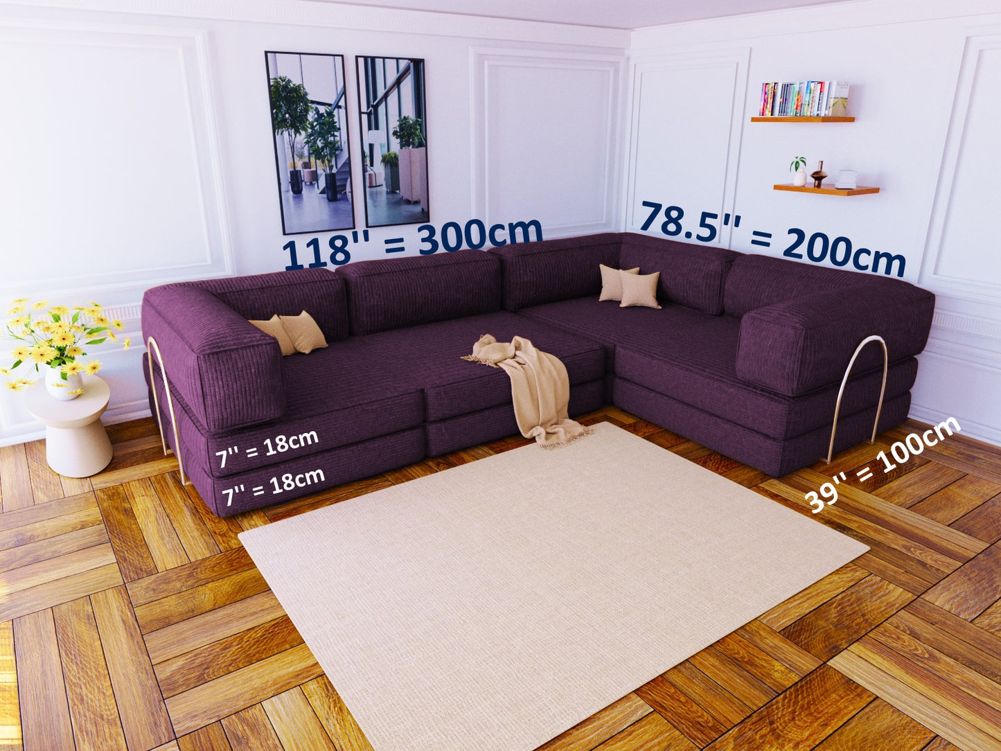 Convertible Floor Sofa